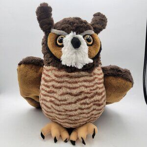Wild Republic Cuddlekins Great Horned Owl Realistic Animal Plush Bird